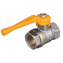 Краны латунные шаровые газовые 11Б27п DN 15-50 PN 40 никелированные рычаг муфта-муфта БАЗ А10.0.Н купить в Санкт-Петербурге | "Проконсим"