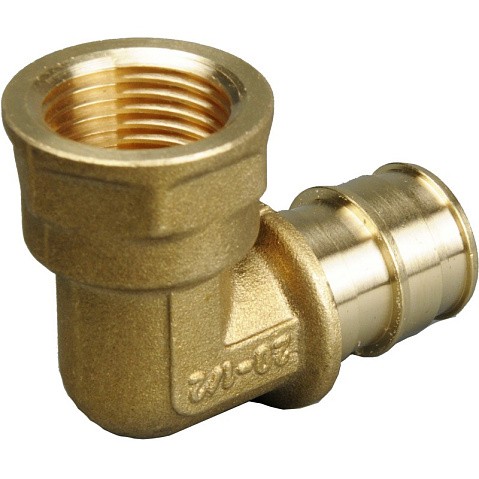 Угольник латунный для PEX труб 25-1/2'' PN 10 OP под надвижную гильзу с внутренней резьбой ONE PLUS купить в Санкт-Петербурге | "Проконсим"