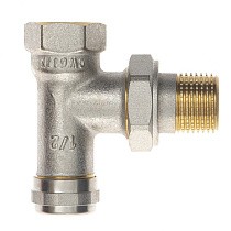 Клапан радиаторный настроечный DN 15-20 PN 10 угловой никелированный под шестигранник РИДАН купить в Санкт-Петербурге | "Проконсим"