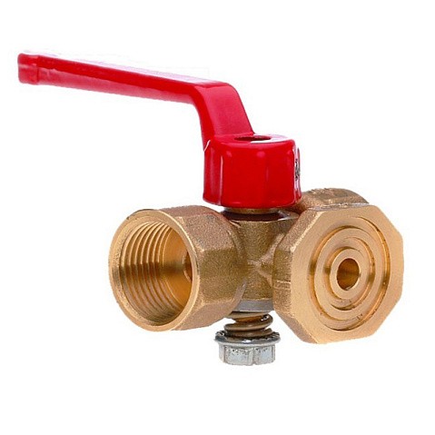 Кран латунный шаровой 11Б18бк(ф)2 DN 15 PN 16 под манометр G1/2''хG1/2'' с контрольным фланцем муфта-муфта рычаг Пензапромарматура купить в Санкт-Петербурге | "Проконсим"