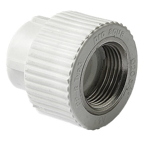 Муфта комбинированная ПП 25-3/4'' PN 25 с внутренней резьбой белая Pro Aqua PA22014P купить в Санкт-Петербурге | "Проконсим"