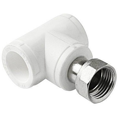 Тройник комбинированный ПП 20-3/4'' PN 25 с накидной гайкой белый Pro Aqua PA29110 купить в Санкт-Петербурге | "Проконсим"