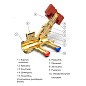 Клапан балансировочный STAD.BY-1-25, DN 25 PN 16 наклонный, латунный Kv 8,40 м3/ч с измерительными ниппелями, дренажный купить в Санкт-Петербурге | "Проконсим"
