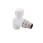 Кран шаровой для радиатора ПП 20-1/2'' PN 25 угловой с американкой белый РТП 10585 купить в Санкт-Петербурге | "Проконсим"