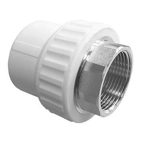 Муфта комбинированная ПП 32-1'' PN 25 под ключ с внутренней резьбой белая VALFEX  купить в Санкт-Петербурге | "Проконсим"