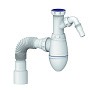 Сифон для умывальника Unicorn А520V, 40х50 гибкий отвод, 1 1/2'' х40 с отводом для стиральной машины преходник 40х32