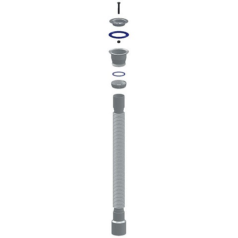 Сифон гофрированный Unicorn D230Р, 40х50 гибкий отвод, 1 1/2'' х40 пластиковая чашка, 1200мм купить в Санкт-Петербурге | "Проконсим"