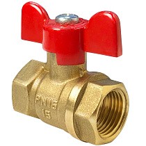 Краны латунные шаровые 11Б27фт1М DN 15-32 PN 40 бабочка муфта-муфта Valfex.217.LB1 купить в Санкт-Петербурге | "Проконсим"