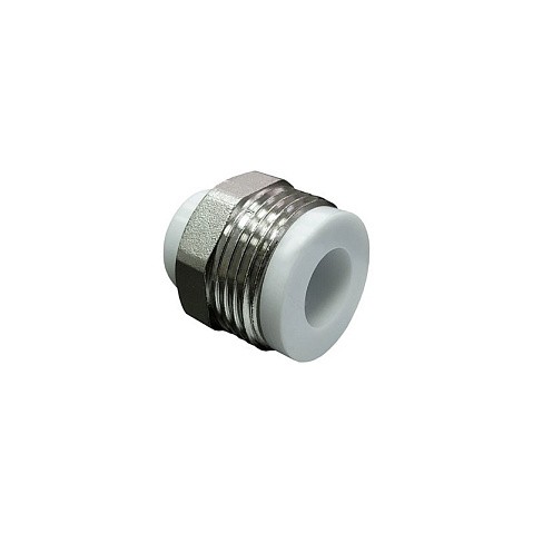 Штуцер 32 PN 25 G-1 1/4'' НР белый VALFEX купить в Санкт-Петербурге | "Проконсим"