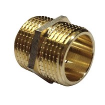 Ниппели латунные никелированные DN 15-50 PN 40 штуцер-штуцер  купить в Санкт-Петербурге | "Проконсим"