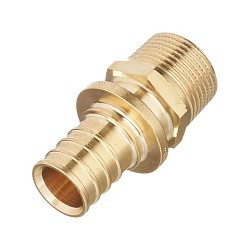  Муфта латунная под надвижную гильзу PEX-НР 16-1/2'' тяжелая MVI SF.620.0404 (922102220) со склада Проконсим в Санкт-Петербурге