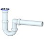 Сифон для умывальника Unicorn Y110, 40х40 прямой отвод, 1 1/2'' х40 чаша из нержавеющей стали