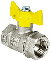 Краны латунные шаровые газовые 11Б27фт1М DN 15-50 PN 25-40 никелированные бабочка муфта-муфта Valfex.277 Standart ГОСТ Р 59553 купить в Санкт-Петербурге | "Проконсим"
