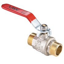 Краны латунные шаровые DN 15-25 PN 40 никелированные рычаг штуцер-штуцер MVI BV.516 купить в Санкт-Петербурге | "Проконсим"