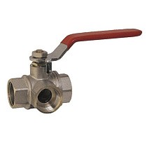Краны трёхходовые DN15-20 PN25 муфтовые рычаг SGLprof купить в Санкт-Петербурге | "Проконсим"