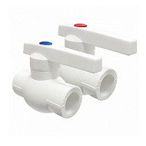 Краны шаровые ПП DN 20-75 PN 25 полный проход белые Valfex купить в Санкт-Петербурге | "Проконсим"