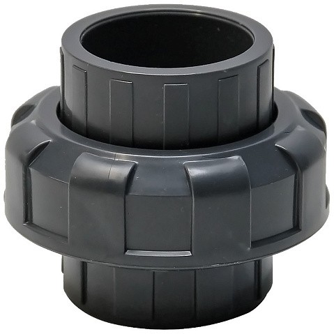 Муфта разборная НПВХ DN 40 PN 16 клеевая уплотнение EPDM черная Aquaviva BOD0400 купить в Санкт-Петербурге | "Проконсим"