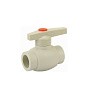 Кран шаровой полипропиленовый OPTIMA VALFEX 25 PN 25 с металлическим шаром серый