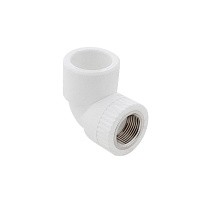 Угольники ПП DN 20-32 PN 25 комбинированные с внутренней резьбой белые PlasticPro купить в Санкт-Петербурге | "Проконсим"