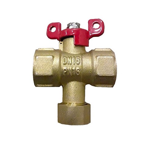 Кран латунный шаровой Пензапромарматура DN15 PN16 G1/2'' с фильтром никелированный полнопроходной муфта-муфта бабочка купить в Санкт-Петербурге | "Проконсим"