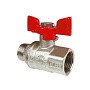 Кран латунный шаровой Valfex Premium.218.NB1 усиленный Н 11Б27фт1М DN 15 PN 63 никелированный муфта-штуцер бабочка купить в Санкт-Петербурге | "Проконсим"