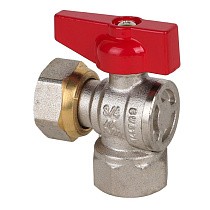 Краны латунные шаровые угловой DN 15-20 PN 40 никелированные бабочка муфта-накидная гайка MVI BV.532 купить в Санкт-Петербурге | "Проконсим"