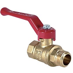  Латунный шаровой кран Ду25 Ру40 Valfex VF.215.LR1.100.DP 11Б27фт1М ВР-НР, проход , рычаг. (111201015) со склада Проконсим в Санкт-Петербурге