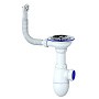 Сифон для мойки Unicorn В411P, без отвода, 3 1/2'' х40 чаша из нержавеющей стали, круглый перелив