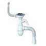 Сифон для мойки Unicorn В436V, 40х50 гибкий отвод, 3 1/2'' х40 с отводом для стиральной машины, круглый перелив