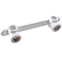  Угольник установочный ПП 20-1/2'' двойной белый РВК 31106 (930659321) со склада Проконсим в Санкт-Петербурге
