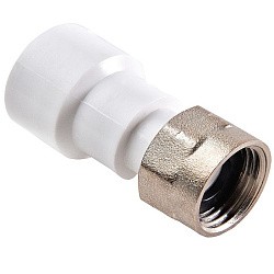  Муфта ПП с накидной гайкой 20-1'' PN 25 белая РВК 20601 (930659152) со склада Проконсим в Санкт-Петербурге