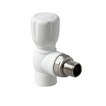 Краны шаровые ПП DN 20-25 PN 25 для радиатора угловые белые Pro Aqua купить в Санкт-Петербурге | "Проконсим"