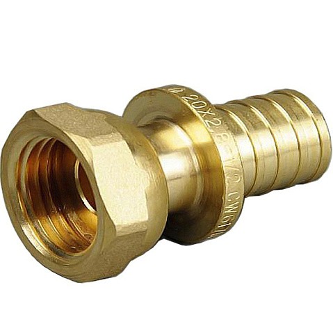 Муфта латунная для PEX труб 25-3/4'' PN 10 под надвижную гильзу ONE PLUS купить в Санкт-Петербурге | "Проконсим"
