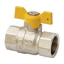 Краны латунные шаровые газовые DN 15-20 PN 25 бабочка муфта-муфта MVI BV.813 купить в Санкт-Петербурге | "Проконсим"