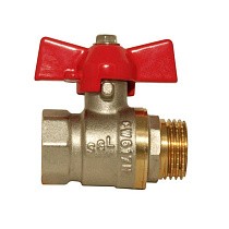 Краны латунные шаровые SGL DN 20 PN 25 муфта-штуцер бабочка купить в Санкт-Петербурге | "Проконсим"