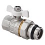 Кран латунный шаровой MVI BV.521 DN 15 PN 40 с уплотнением никелированный полнопроходной американка бабочка купить в Санкт-Петербурге | "Проконсим"