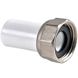  Бурт ПП с накидной гайкой 16-1/2'' PP-R белый РВК 20104 (930659323) со склада Проконсим в Санкт-Петербурге