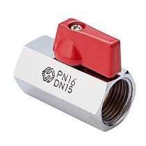 Кран латунный шаровой мини MVI BV.465 DN 15 PN 16 хромированный муфта-муфта бабочка купить в Санкт-Петербурге | "Проконсим"