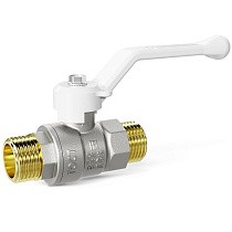 Краны латунные шаровые DN 15-25 PN 40 никелированные рычаг белый штуцер-штуцер LD Pride 47.305 купить в Санкт-Петербурге | "Проконсим"