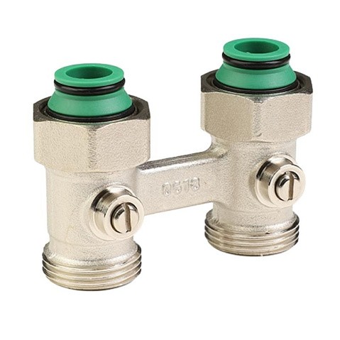 Узел нижнего подключения MVI TR.415.0505 DN 20 PN 10 прямой двухтрубный шаровой затвор 20-3/4'' под евроконус, муфта купить в Санкт-Петербурге | "Проконсим"
