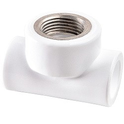  Тройник ПП 20-1/2'' PN 25 белый РВК 20801 (930659247) со склада Проконсим в Санкт-Петербурге