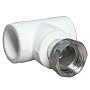 Тройник комбинированный ПП 20-1/2'' PN 25 с накидной гайкой белый VALFEX  купить в Санкт-Петербурге | "Проконсим"