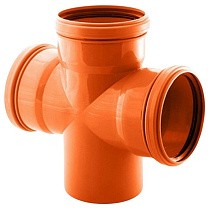 Крестовина ПП для наружной канализациии 90гр. DN 110-110-110 РТП купить в Санкт-Петербурге | "Проконсим"