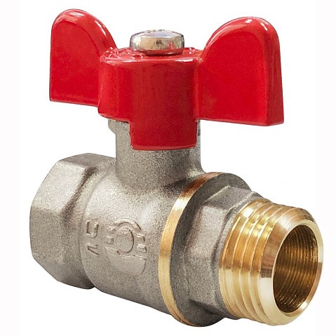 Кран латунный шаровой Valfex Optima.218.NLB1 11Б27фт1М DN 15 PN 25 никелированный муфта-штуцер бабочка купить в Санкт-Петербурге | "Проконсим"