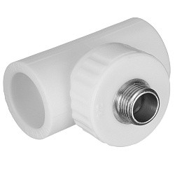  Тройник ПП 20-1/2'' PN 25, белый, Valfex Pro 10128020-PRO (251411313) со склада Проконсим в Санкт-Петербурге