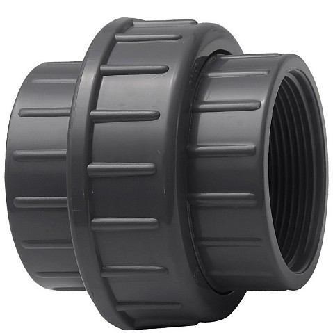 Муфта разборная НПВХ DN 25-3/4" PN 16 клеевая с внутренней резьбой черная Aquaviva BOG25340 купить в Санкт-Петербурге | "Проконсим"