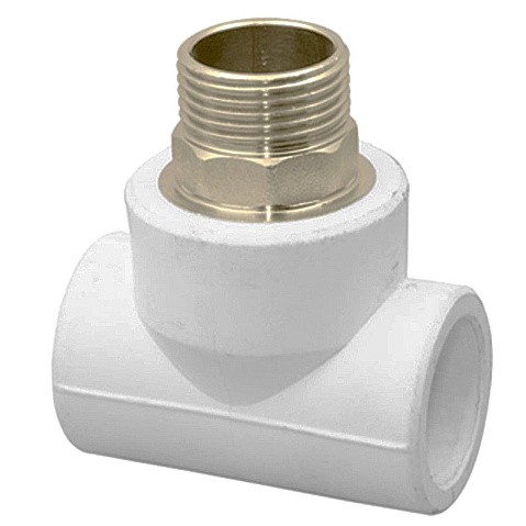 Тройник комбинированный ПП 50-1 1/2'' PN 25 под ключ с наружной резьбой белый РТП 10761 купить в Санкт-Петербурге | "Проконсим"