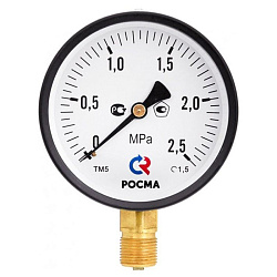  Манометр Росма ТМ-510Р 0,06 МПа /0,6ат 100мм G1/2'' (923200620) со склада Проконсим в Санкт-Петербурге