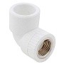 Угольник комбинированный ПП 20-3/4'' PN 25 с внутренней резьбой белый РТП 10791