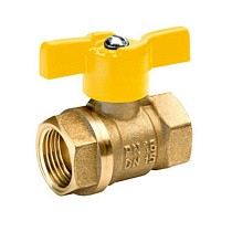 Краны латунные шаровые газовые 11Б27п DN 15-25 PN 40 бабочка муфта-муфта БАЗ А10.1 купить в Санкт-Петербурге | "Проконсим"